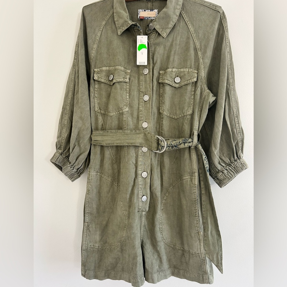 Pilcro sage romper
